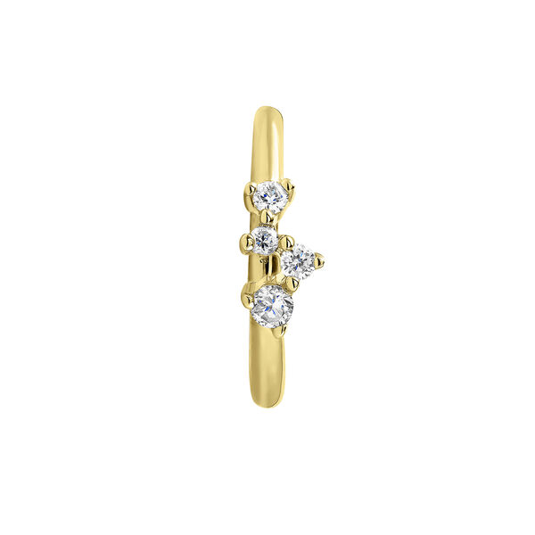 9kt white gold diamond hoop earring, J04958-02-H,hi-res
