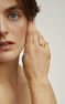 Snake signet ring in 18k yellow gold-plated silver, J04830-02