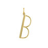 Large gold-plated silver B initial charm , J04642-02-B