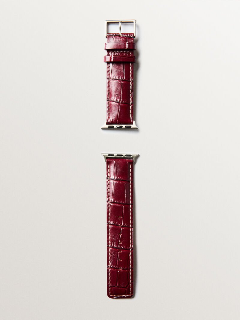 Garnet leather Apple Watch band image number 0