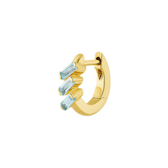 Gold plated topaz hoop earring , J04650-02-SKY-H, mainproduct