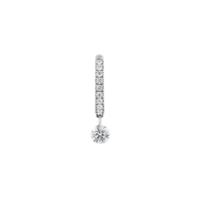 White gold diamonds hoop earrings, J04425-01-H, hi-res