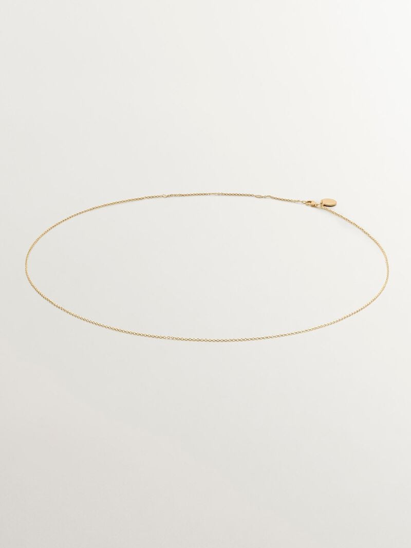 Long 925 silver chain dipped in 18K yellow gold image number 0