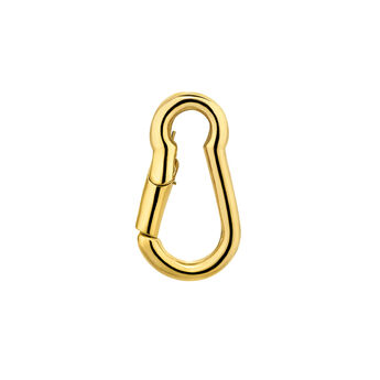 18 kt yellow gold-plated sterling silver carabiner charm, J04841-02,hi-res
