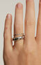 Trilogy ring in 9k white gold with a diamond in the centre and diamonds , J03919-01