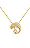 Chameleon pendant in 18k yellow gold with diamonds, J05095-02