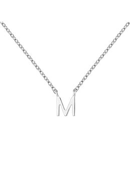 Collar inicial M oro blanco 9 kt , J04382-01-M, mainproduct