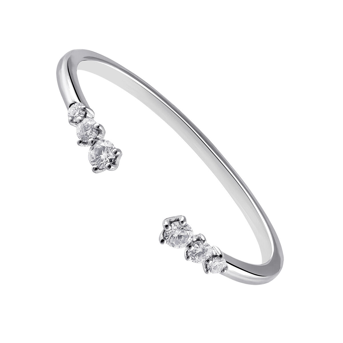 White gold You and I diamond ring 0.1 ct , J03345-01, hi-res