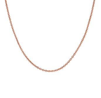 Cadena simple de plata bañada en oro rosa de 18kt, J03434-03,hi-res
