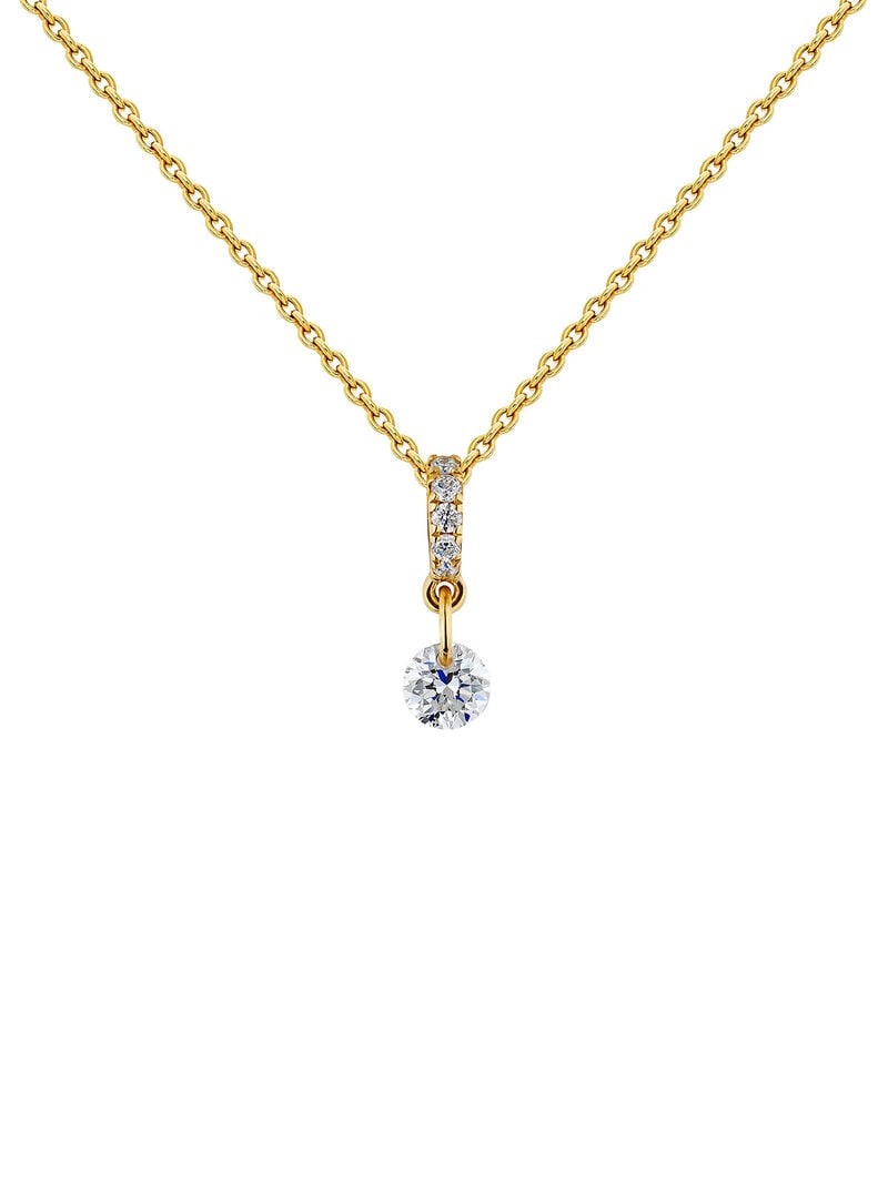 18K yellow gold pendant with 0.098 cts diamonds image number 2