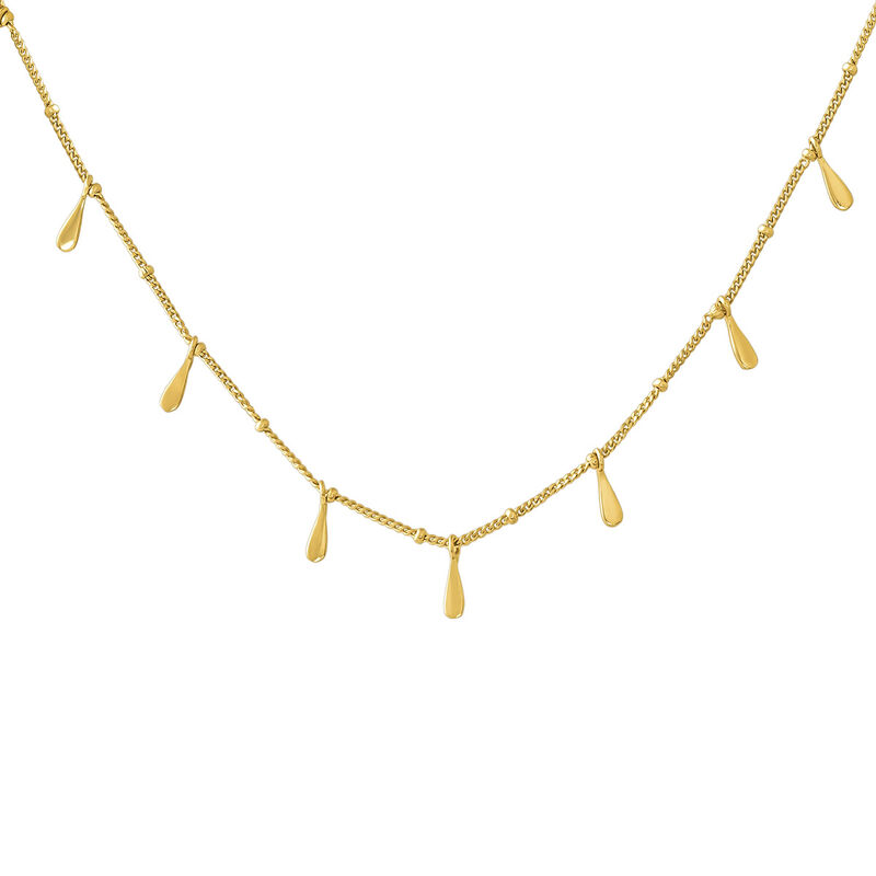 Gold plated drop motifs necklace , J04591-02, mainproduct