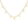 Gold plated drop motifs necklace , J04591-02