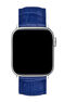 Correa Apple Watch cuero cocodrilo azul, IWSTRAP-BUC