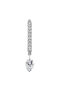 Boucle d'oreille créole diamants or blanc , J04426-01-H