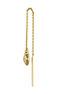 Single long chain earring in 18k yellow gold-plated silver with snake head, J04854-02-H