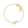 Gold plated bird and star motif bracelet, J04605-02