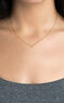 Gold diamonds triple necklace 0.06 ct , J03365-02