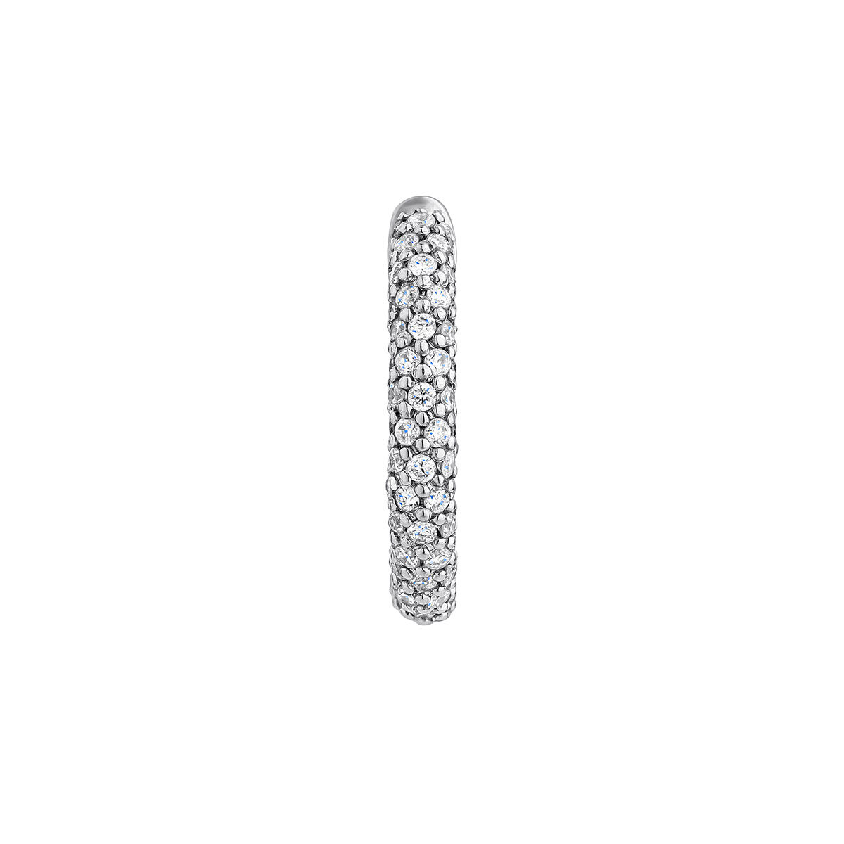 18kt white gold diamond hoop earring, J05061-01-H, hi-res