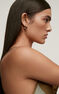Small gold plated silver oval hoop earrings, J00799-02