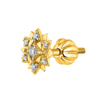 Piercing petite fleur or diamant 0,012 ct. , J04362-02-H, mainproduct