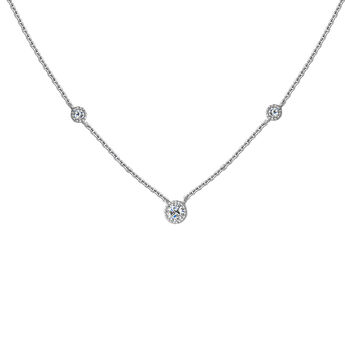 9kt white gold five diamond necklace , J04504-01, mainproduct