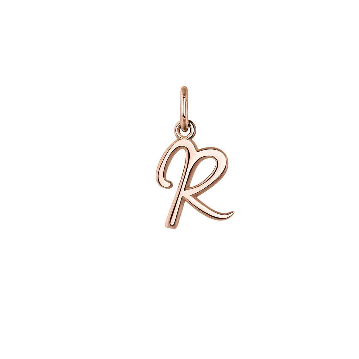 Rose gold-plated silver R initial charm  , J03932-03-R, hi-res