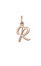 Rose gold-plated silver R initial charm  , J03932-03-R