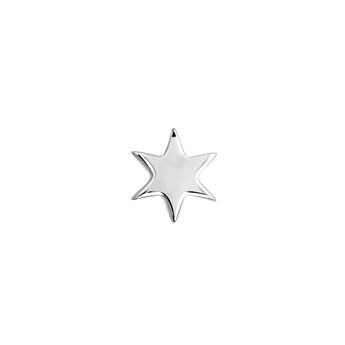 Boucle d'oreille piercing étoile or blanc , J03834-01-H, mainproduct