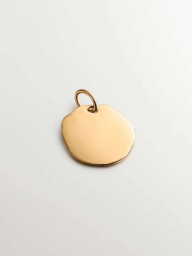 Handcrafted 925 silver charm bathed in 18K yellow gold with an initial L image number 2
