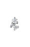 Single 9kt white gold earring with triple diamond of 0.033cts, J04956-01-H