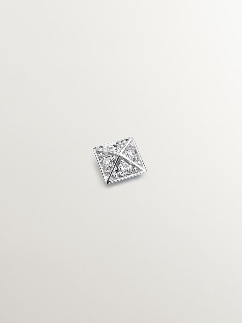 18K White Gold Square Square Pending with Diamonds image number 0