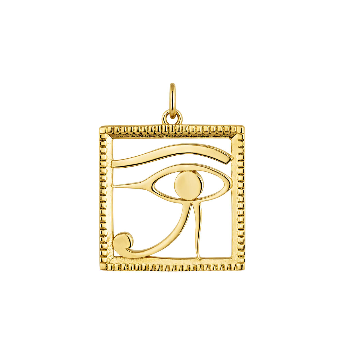 Gold-plated silver Egyptian Eye of Horus charm  , J04272-02, hi-res