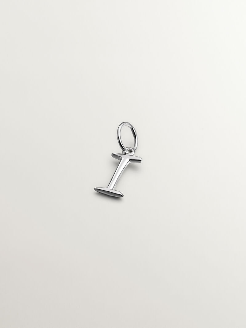 925 Silver Charm with initial I image number 0