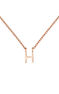 Collar inicial H oro rosa 9 kt , J04382-03-H