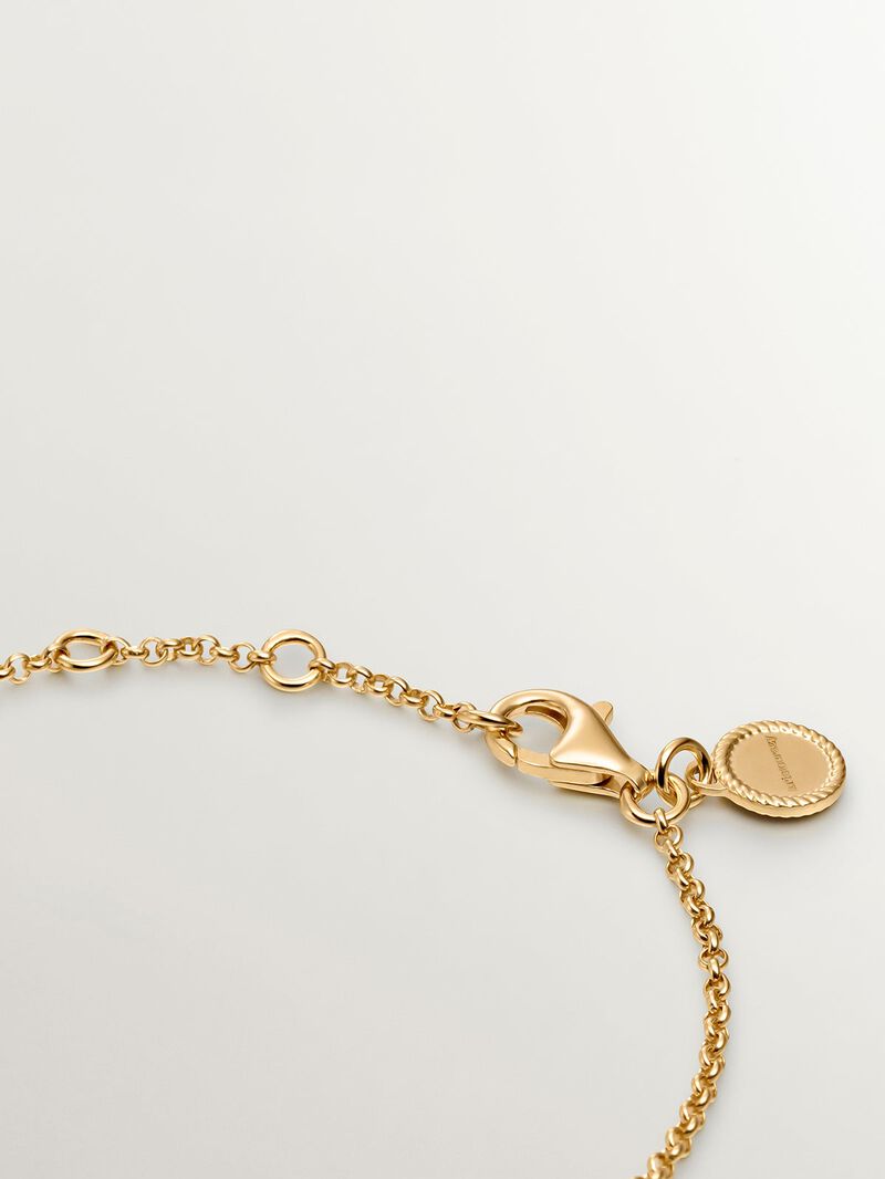 925 Silver bracelet plated in 18K yellow gold with wings image number 6