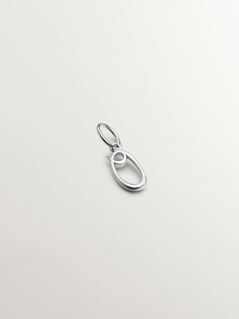 925 Silver charm with initial O image number 1