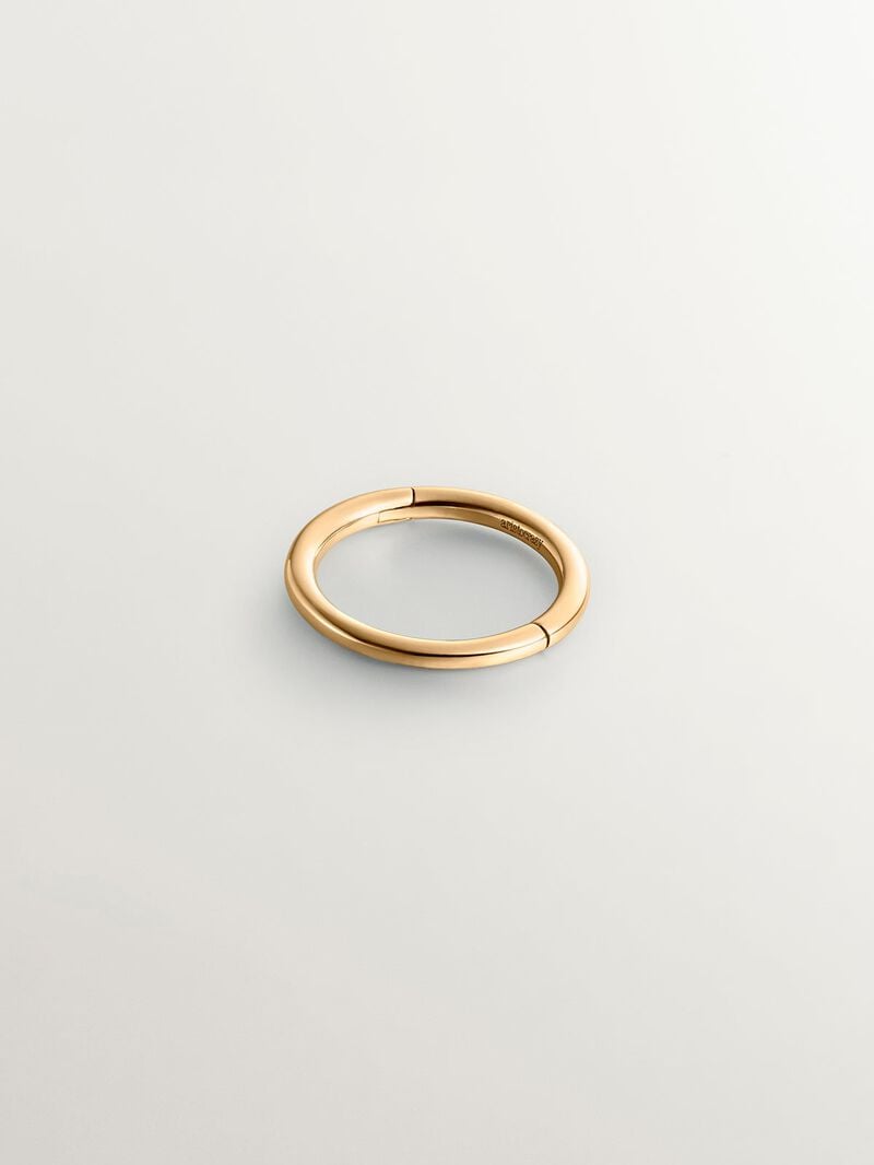 9K Yellow Gold Individual Hoop Earring image number 2