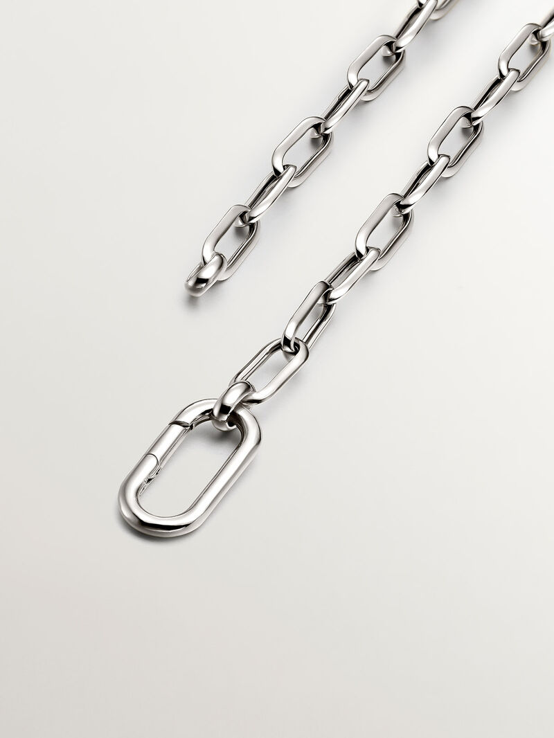 925 Silver rectangular link chain image number 6