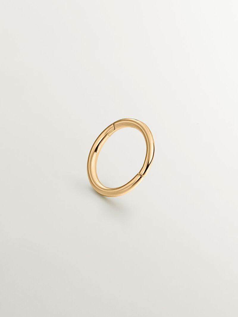 9K Yellow Gold Individual Hoop Earring image number 4