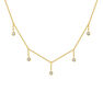 Gold plated silver topaz motifs necklace , J04681-02-WT