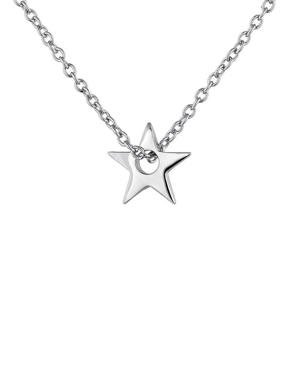 Silver maxi star pendant necklace, J04932-01, hi-res
