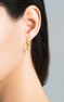 Gold-plated silver R initial medallion charm  , J03455-02-R