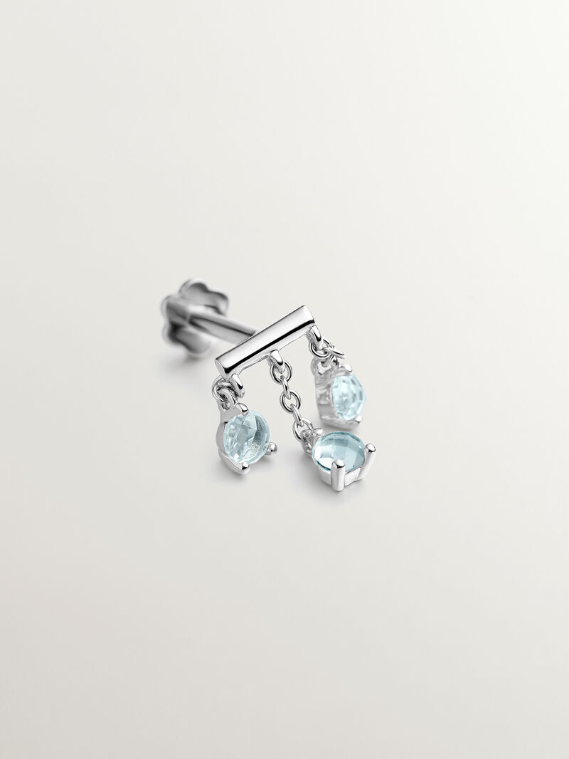 Individual 18K White Gold Pending with Sky Blue Topacios image number 4