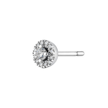 White gold earrings edging diamond 0,05 ct , J04224-01-05-05-H, mainproduct
