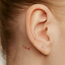 Mini white gold piercing earring with 0.014 ct diamond, J04289-01-H-S