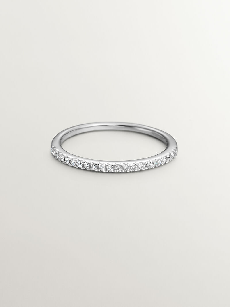18K white gold ring with diamonds image number 2
