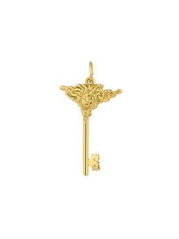 Key charm in 18 kt yellow gold-plated sterling silver , J05202-02,hi-res