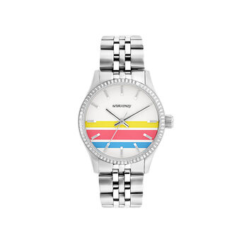 Mini St. Barth Watch with dual-coloured bracelet, W30A-STSTWP-AXST,hi-res
