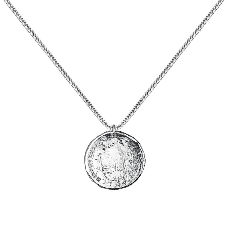 Silver coin pendant , J03590-01-WT, hi-res