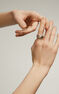 Silver ring w/unique width and raised detail, J05210-01